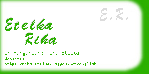 etelka riha business card